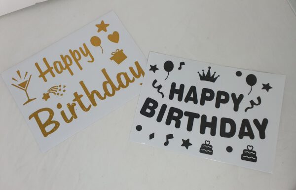 מדבקות וניל HAPPY BIRTHDAY