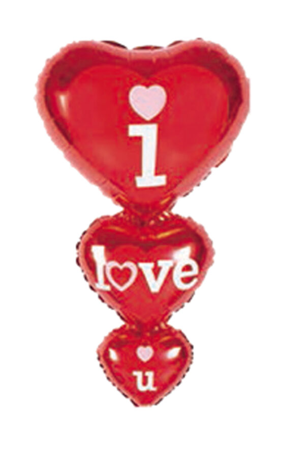בלון I LOVE  YUO  אדום 36"