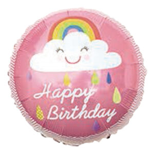 בלון HAPPY  קשת וענן 18"